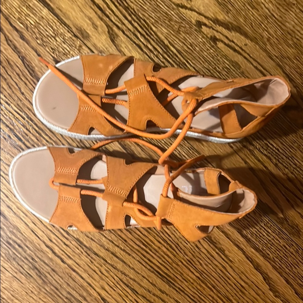 Sorel Orange Strappy Women's Sandals